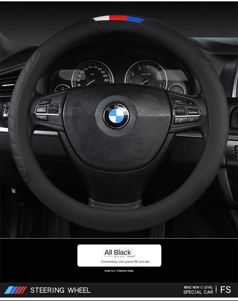 Universal Car Steering Wheel Cover Leather Car steering sleeve Car Accessories Auto Steering-Weel covers Auto Upholstery