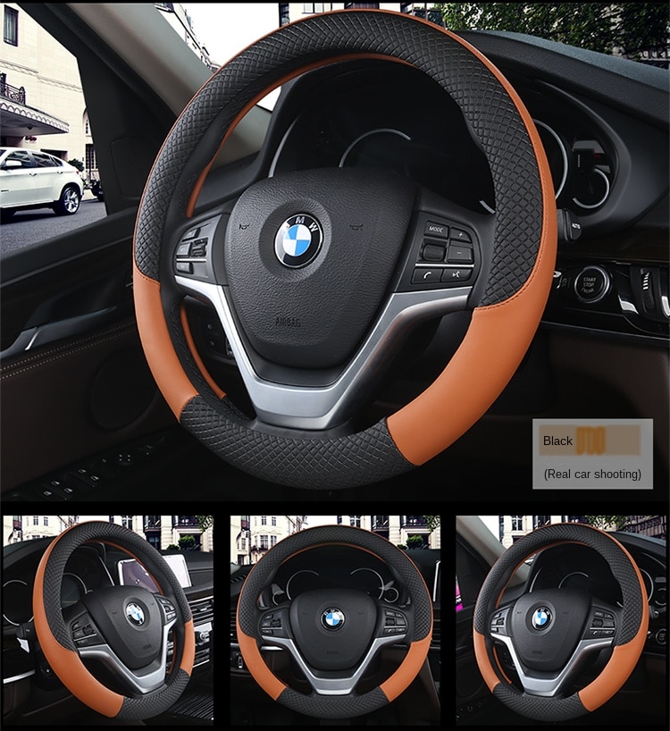 Universal Car Steering Wheel Cover Leather Car steering sleeve Car Accessories Auto Steering-Weel covers Auto Upholstery