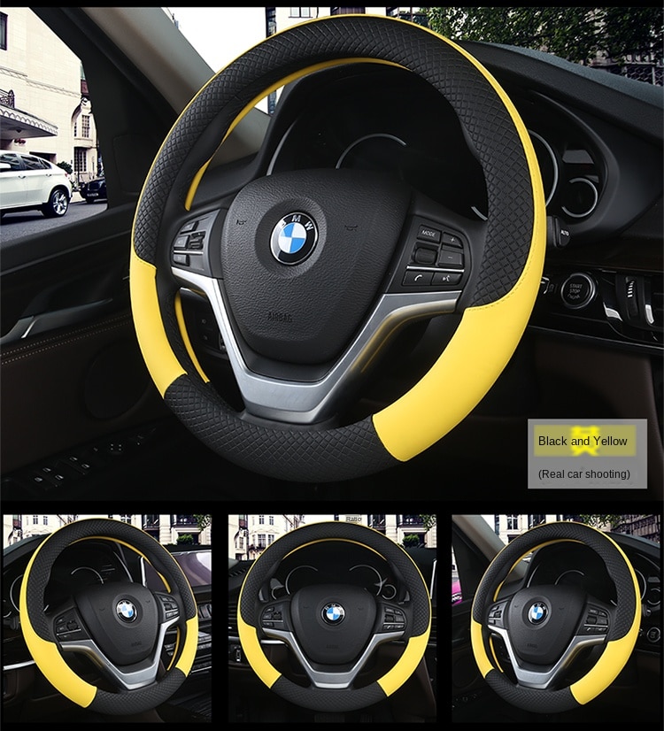 Universal Car Steering Wheel Cover Leather Car steering sleeve Car Accessories Auto Steering-Weel covers Auto Upholstery