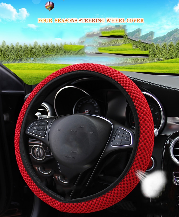 Universal Car Steering Wheel Cover Leather Car steering sleeve Car Accessories Auto Steering-Weel covers Auto Upholstery