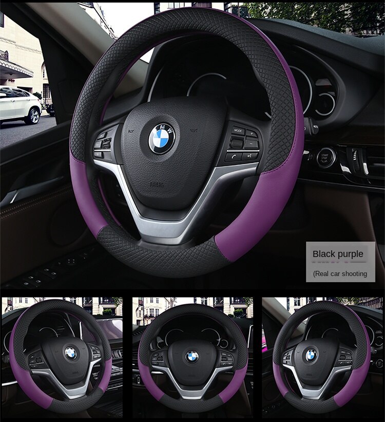 Universal Car Steering Wheel Cover Leather Car steering sleeve Car Accessories Auto Steering-Weel covers Auto Upholstery
