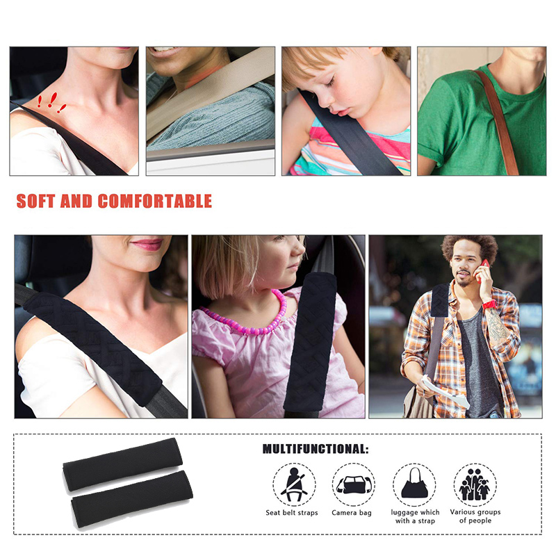 Universal Car Seat Shoulder Strap Pad Cushion Cover Car Belt Protector Seatbelt Cover for Adults Kids Car Accessories Interior