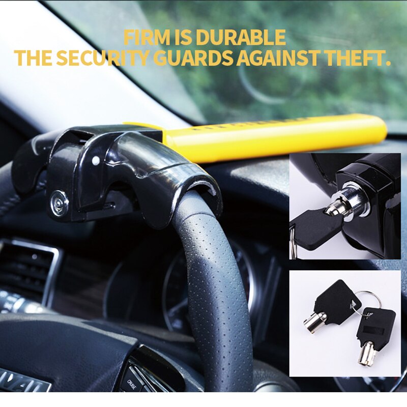 Car Steering Wheel Lock Universal Anti-theft Security Rotary Steering Wheel Lock Heavy Duty Stainless Lock Enhance Car Security Car Steering Wheel Lock Universal Anti-theft Security Rotary Steering Wheel Lock Heavy Duty Stainless Lock Enhance Car Security