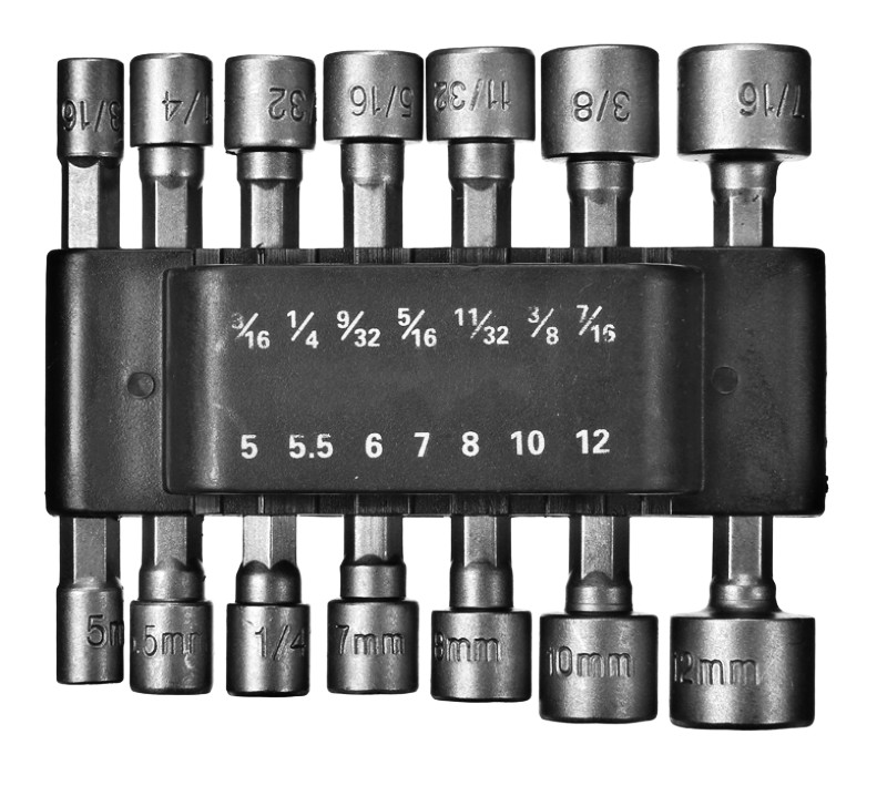 1/4 Inch Hex Shank Power Nut Driver Drill Bit Set
