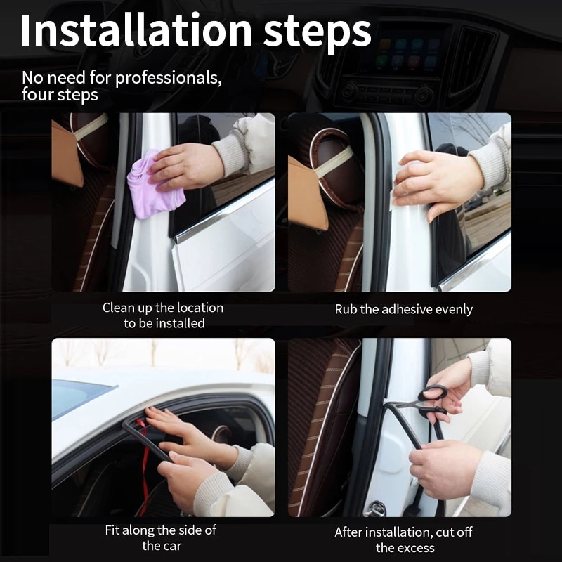 Car Door Rubber Seal Strip Auto Door Seals Accessory Double Layer Protector Car Seal Weatherstrip Auto Interior Accessories Car Door Rubber Seal Strip Auto Door Seals Accessory Double Layer Protector Car Seal Weatherstrip Auto Interior Accessories
