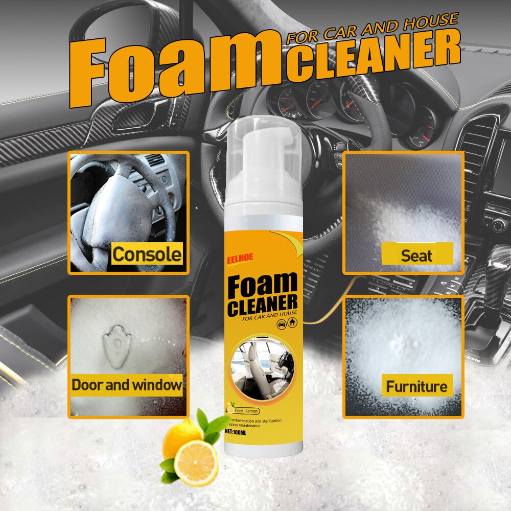 100ml Multi-purpose Foam Cleaner Anti-aging Cleaning Automoive Car Interior Home Cleaning Foam Cleaner Home Cleaning Foam Spray