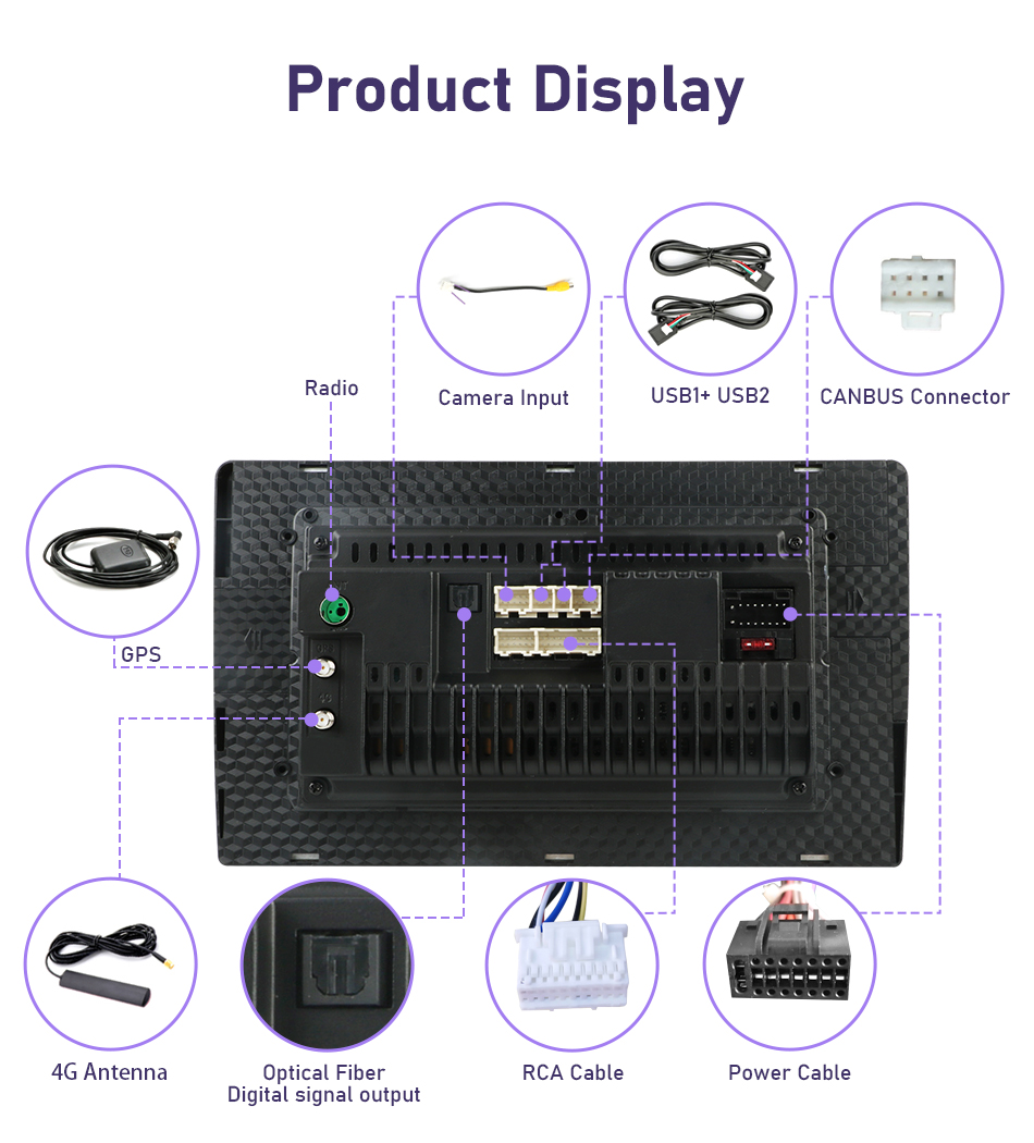 JMCQ-Radio Multimedia con GPS para coche, Radio con reproductor, Android 11,0, 2Din, navegador, est&eacute;reo, 4G, Carplay, unidad principal, para Honda Civic 2005-2012