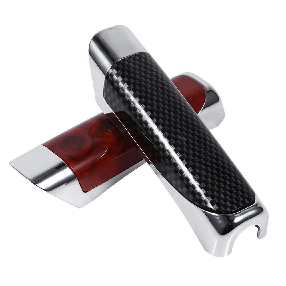 Cubierta protectora de fibra de carbono para freno de mano de coche, decoraci&oacute;n Interior Universal, elegante, 12,5 cm x 2,5 cm